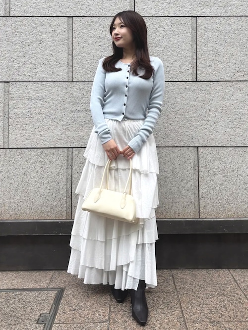 セール】コットンクレープティアードスカート（スカート）｜anuans（ア