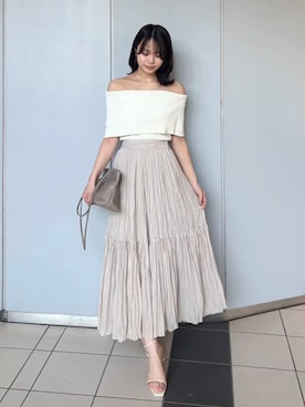 「anuans（アニュアンス）のアイテム（トップス）」を使った、ánuansさん（レディース・164cm）の春コーディネート