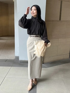 「anuans（アニュアンス）のアイテム」を使った、ánuansさん（レディース・160cm）の冬コーディネート