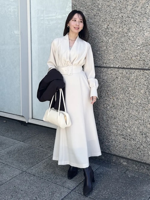 セール】【ZOZO限定カラー】ノーカラーナローワンピース（ワンピース