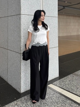 「anuans（アニュアンス）のアイテム」を使った、ánuansさん（レディース・160cm）の夏コーディネート