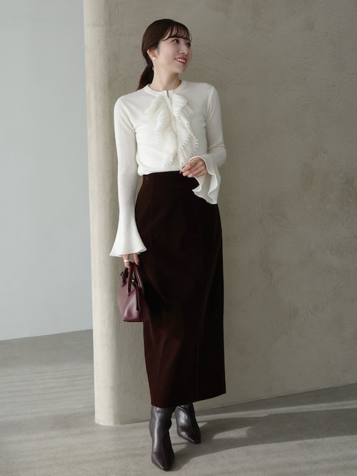 カスケードフリルニット（ニット/セーター）｜anuans（アニュアンス