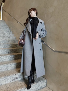 「アイテム（トレンチコート）」を使った、anuansさん（レディース・158cm）の秋コーディネート