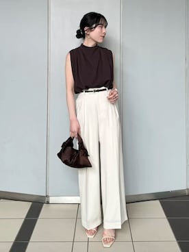 「anuans（アニュアンス）のアイテム」を使った、ánuansさん（レディース・155cm）の春コーディネート