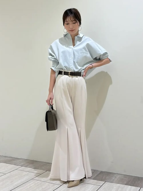 トリアセバックサテンフレアパンツ（その他パンツ）｜anuans（ア