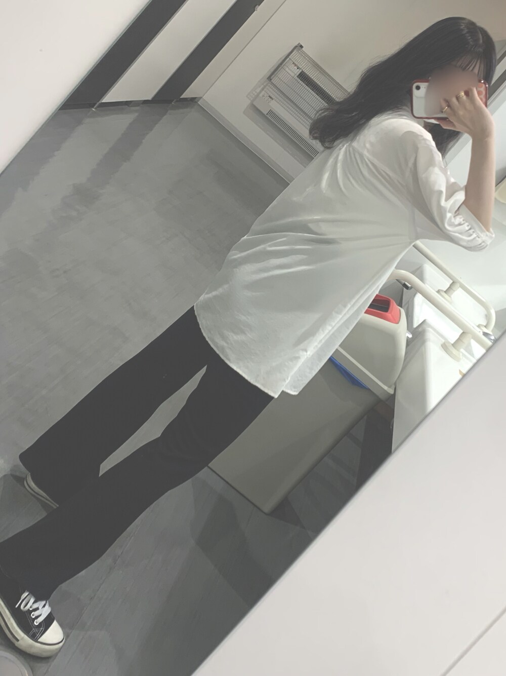 「シンプル、シンプルコーデ、GU、GUコーデ、GRL、150cm、150cmコーデ、低身長、低身長コーデ、低身長女子、summer」｜「GUのアイテム（シャツ/ブラウス、ホワイト系）」を使った、ばにら🐰🔥さん（レディース・150cm）の夏コーディネートの1枚目の写真