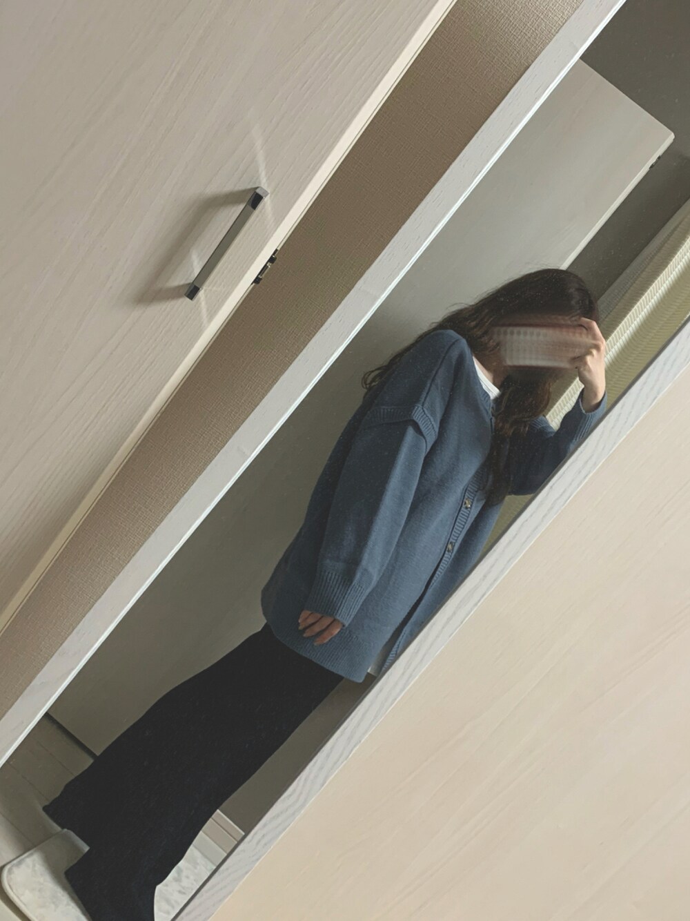 「ニット、シンプル、GU、パンツスタイル、ゆるコーデ、着回しコーデ、Honeys、秋冬コーデ、だから秋服が好き」｜「GUのアイテム（その他パンツ、ブラック系）」を使った、ばにら🐰🔥さん（レディース・150cm）の秋コーディネートの1枚目の写真