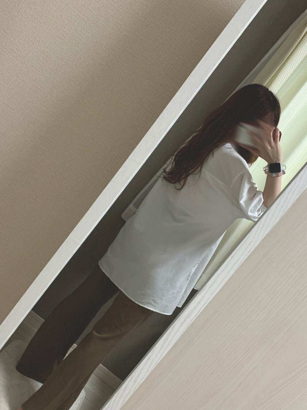 「GU、GUコーデ、低身長、低身長コーデ、低身長女子」｜「GUのアイテム（シャツ/ブラウス、ホワイト系）」を使った、ばにら🐰🔥さん（レディース・150cm）の夏コーディネートの1枚目の写真