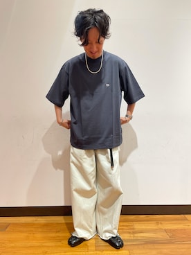 「Scye（サイ）のアイテム（トップス）」を使った、内田貴行さん（メンズ・174cm）の夏コーディネート