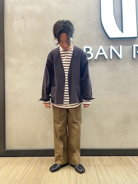 「マルジェラ」｜「アイテム（ブルゾン）」を使った、内田貴行さん（メンズ・174cm）の秋コーディネート