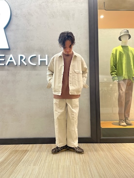 「URBAN RESEARCH（アーバンリサーチ）のアイテム（ブルゾン）」を使った、内田貴行さん（メンズ・174cm）の秋コーディネート