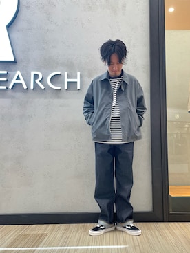「URBAN RESEARCH（アーバンリサーチ）のアイテム（その他アウター）」を使った、内田貴行さん（メンズ・174cm）の冬コーディネート