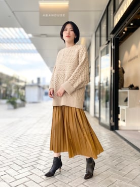 「NOMINE（ノミネ）のアイテム」を使った、✌︎さん（レディース・163cm）の秋コーディネート