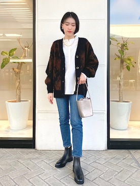 「でにむ」｜「アイテム（ブーツ）」を使った、✌︎さん（レディース・163cm）の秋コーディネート