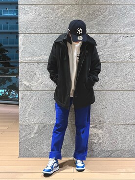 「ブルー×ブラック」｜「アイテム（ジャケット/アウター）」を使った、MIYUさん（レディース・160cm）の秋コーディネート
