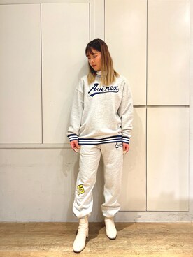 「いいね返し」｜「アイテム（スウェット）」を使った、MIYUさん（レディース・160cm）の冬コーディネート