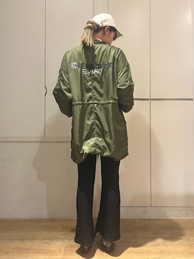 「khaki」｜MIYUさん（レディース・160cm）の冬コーディネート