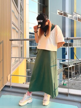 「あつぞこスニーカー」｜MIYUさん（レディース・160cm）の夏コーディネート