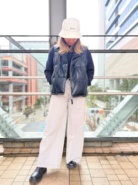 MIYUさんの「TYPE BLUE WIDE DENIM PANTS/ タイプブルー ワイドデニムパンツ」を使ったコーディネート