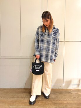 「コラボバック」｜MIYUさん（レディース・160cm）の冬コーディネート