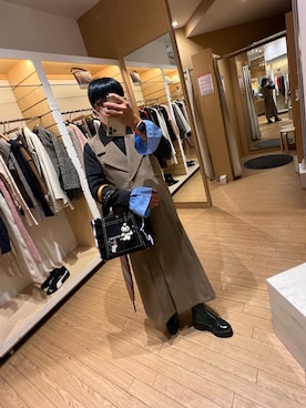 「アイテム（財布/小物）」を使った、おにいさん（メンズ・158cm・40代）の秋コーディネート