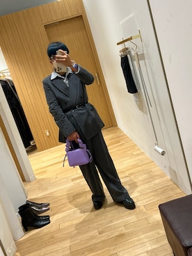 「アイテム（テーラードジャケット）」を使った、おにいさん（メンズ・158cm）の秋コーディネート