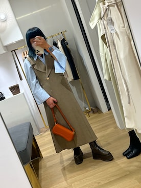 「アイテム（ジャンパースカート）」を使った、おにいさん（メンズ・158cm）の秋コーディネート