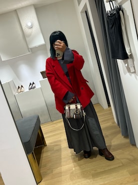 「アイテム（その他アウター、レッド系）」を使った、おにい / LAGUNAMOON好きさん（メンズ・158cm）の冬コーディネート