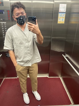 「アイテム（その他シューズ、ホワイト系）」を使った、kkkkbbbb8888さん（メンズ・170cm）の冬コーディネート