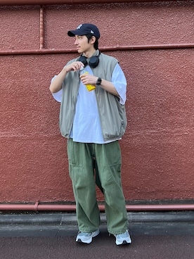 「アイテム（ダウンベスト）」を使った、takutanian88さん（メンズ・168cm）の秋コーディネート