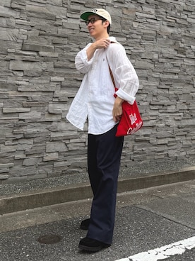 「STUSSY（ステューシー）のアイテム（キャップ）」を使った、takutanian88さん（メンズ・168cm）の秋コーディネート