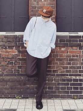 「HOMEMADEのアイテム」を使った、takutanian88さん（メンズ・170cm）の秋コーディネート