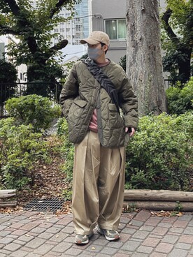「BEAMS（ビームス）のアイテム（ナイロンジャケット）」を使った、takutanian88さん（メンズ・168cm）の秋コーディネート