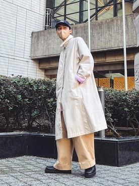 「markaware（マーカウェア）のアイテム（チノパンツ）」を使った、takutanian88さん（メンズ・168cm）の春コーディネート