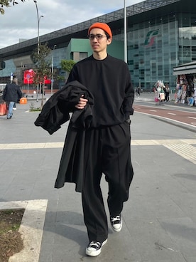 「NEAT（ニート）のアイテム（スラックス）」を使った、takutanian88さん（メンズ・168cm）の冬コーディネート