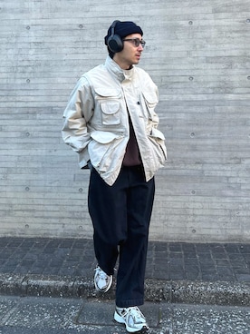 「カラーレンズ」｜「アイテム（ニットキャップ/ビーニー）」を使った、takutanian88さん（メンズ・168cm）の冬コーディネート