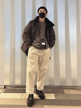 「Steven Alan（スティーブンアラン）のアイテム（ダウンジャケット/コート）」を使った、takutanian88さん（メンズ・170cm）の冬コーディネート