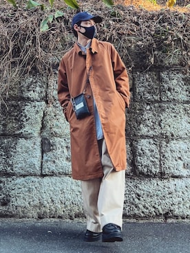 「markaware（マーカウェア）のアイテム（チノパンツ）」を使った、takutanian88さん（メンズ・168cm）の冬コーディネート