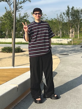 「DAIWA PIER39（ダイワピア39）のアイテム（キャップ）」を使った、takutanian88さん（メンズ・168cm）の夏コーディネート