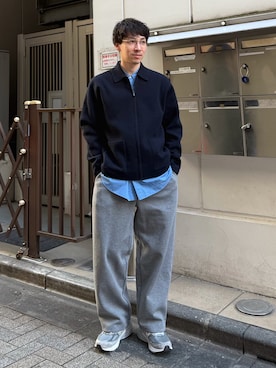 「アイテム（ノーカラージャケット）」を使った、takutanian88さん（メンズ・168cm）の秋コーディネート