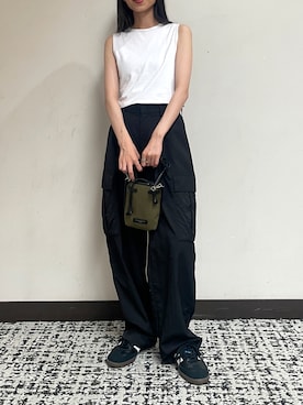 「サンバ」｜「アイテム（カーゴパンツ）」を使った、setup7_womenさん（レディース・160cm）の夏コーディネート