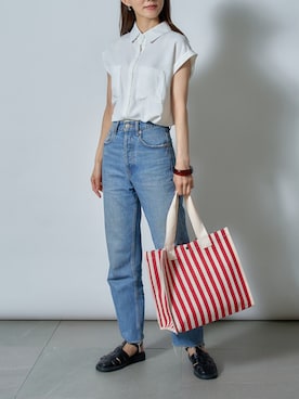 「SETUP7（セットアップセブン）のアイテム（トップス）」を使った、setup7_womenさん（レディース・160cm）の夏コーディネート