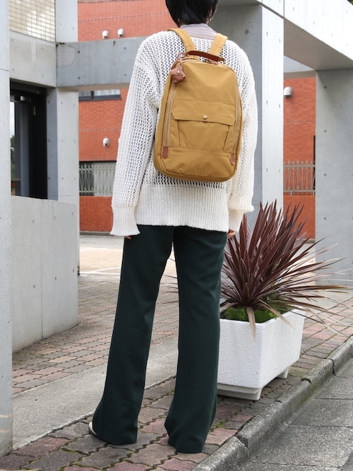 toleur】ウォッシュナイロン×カウレザー リュック バックパック toleur】ウォッシュナイロン×カウレザー リュック バックパック