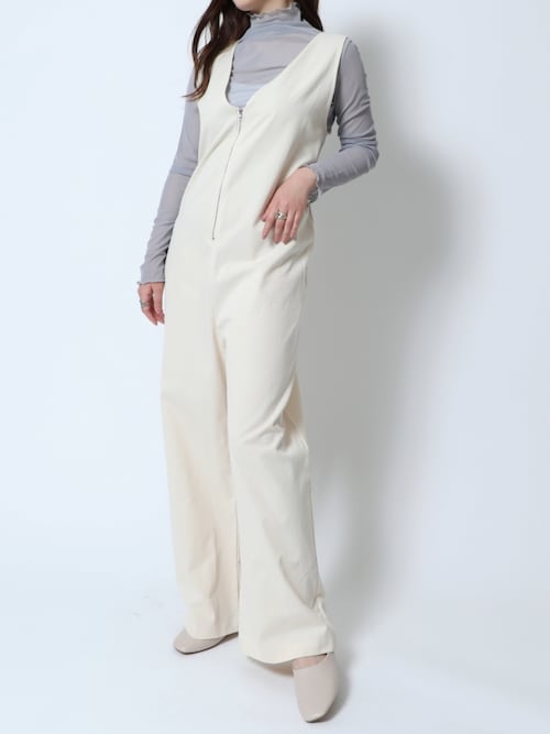 セール】【SETUP7】ジップアップジャンプスーツ KNF（サロペット