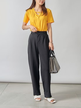 「SETUP7（セットアップセブン）のアイテム（トップス）」を使った、setup7_womenさん（レディース・160cm）の夏コーディネート