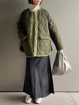 「タートルネック」｜「アイテム（エコバッグ/サブバッグ）」を使った、setup7_womenさん（レディース・160cm）の秋コーディネート