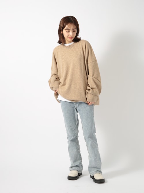 ニット セーター 「SETUP7」日本製 オーガニックピュアカシミヤ100% Vネックニット レディース SETUP7 ニット セーター 「SETUP7」日本製 オーガニックピュア