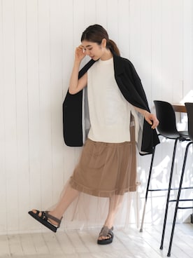 「MAISON BREEZE（メゾンブリーズ）のアイテム（ジャケット/アウター）」を使った、setup7_womenさん（レディース・160cm）の春コーディネート