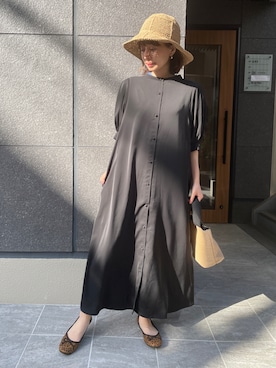 「麦わら帽子」｜「アイテム（口紅/リップティント/グロス）」を使った、setup7_womenさん（レディース・152cm）の春コーディネート