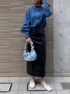 「ブルーコーデ」｜「アイテム（口紅/リップティント/グロス）」を使った、setup7_womenさん（レディース・155cm）の春コーディネート